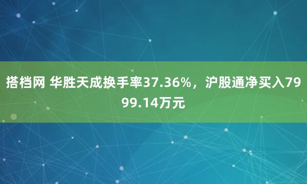 搭档网 华胜天成换手率37.36%，沪股通净买入7999.14万元